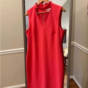 Calvin Klein Vibrant Pink Midi Dress